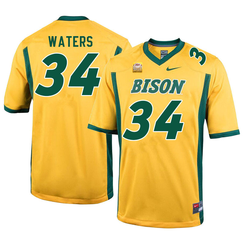 Men #34 Luke Waters North Dakota State Bison College Football Jerseys Sale-Yellow - Click Image to Close